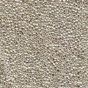 10g 11/0 Miyuki Round Galvanised Silver Seed Beads