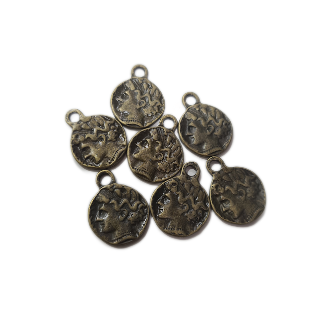 Bronze Head Charm Pendant