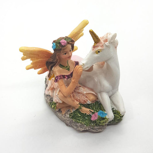 Fairy Petting Her Unicorn