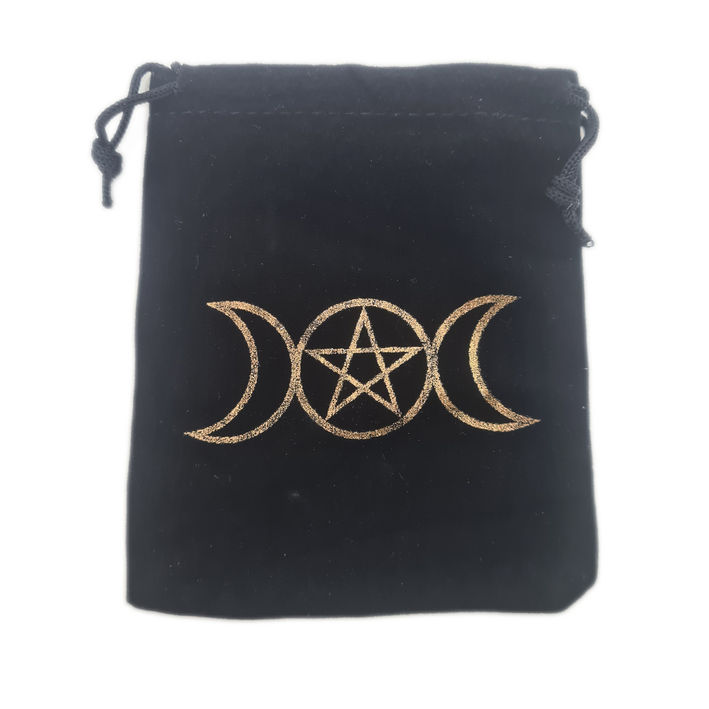 Triple Moon Pentacle Velvet Drawstring Pouch