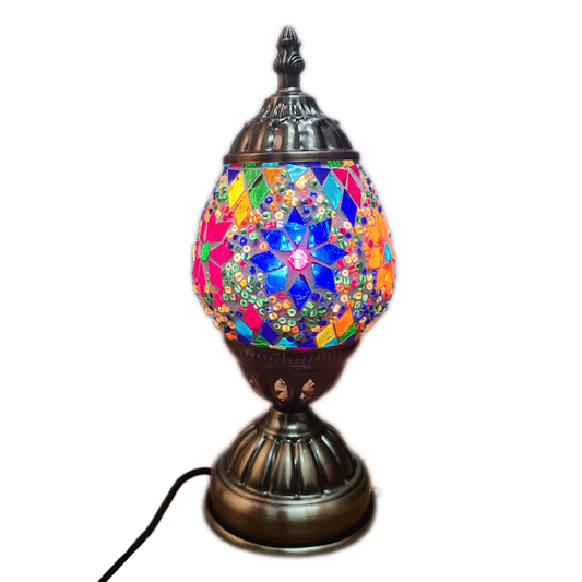 Small Turkish Oval Mosaic Table Lamp - TL1
