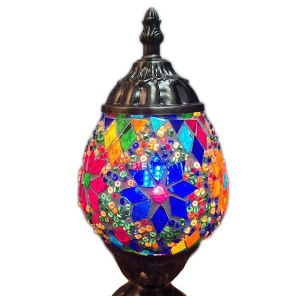 Small Turkish Oval Mosaic Table Lamp - TL1