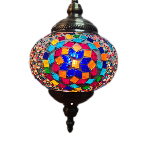 Turkish Mosaic Moon Lamp
