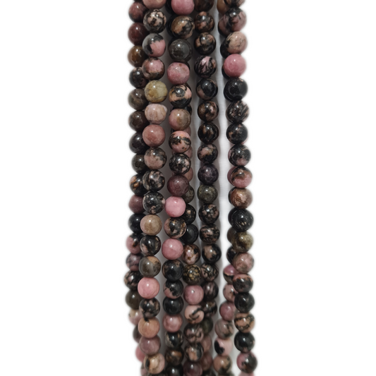 6mm Rhodonite Gemstone Beads