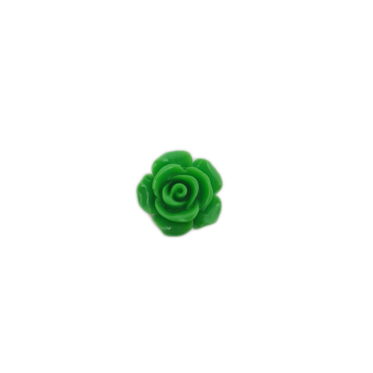 10pc Green Resin Flower Cabochons