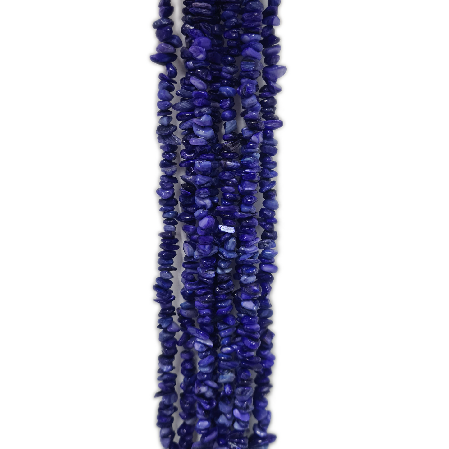 Blue Dyed Shell Chip Bead Strand