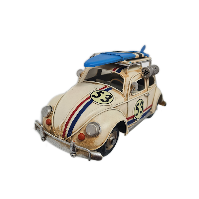 Surf Board Herbie Vintage Style Metal Car