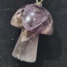 Mushroom shaped Natural Amethyst Necklace