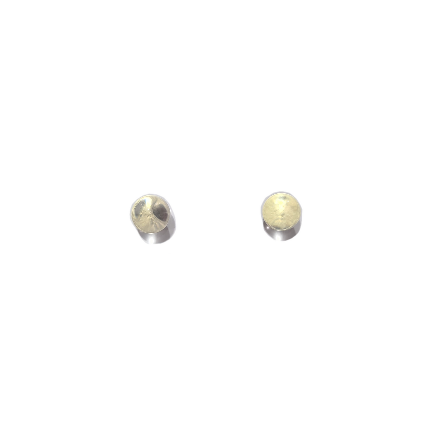 Clear Quartz Globe Stud Earrings