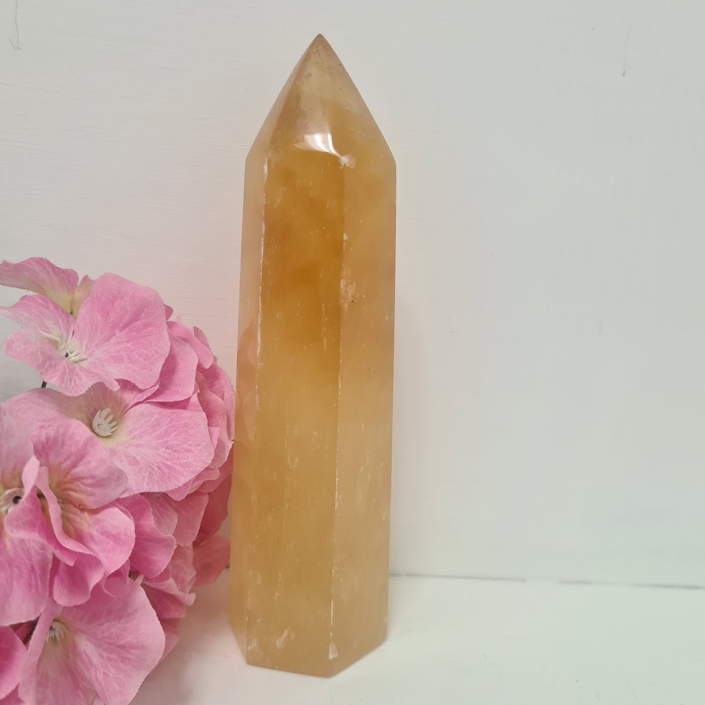 838g Honey Calcite Tower