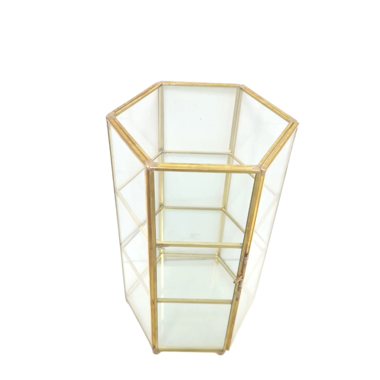 Brass Glass Jewellery Box Cabinet