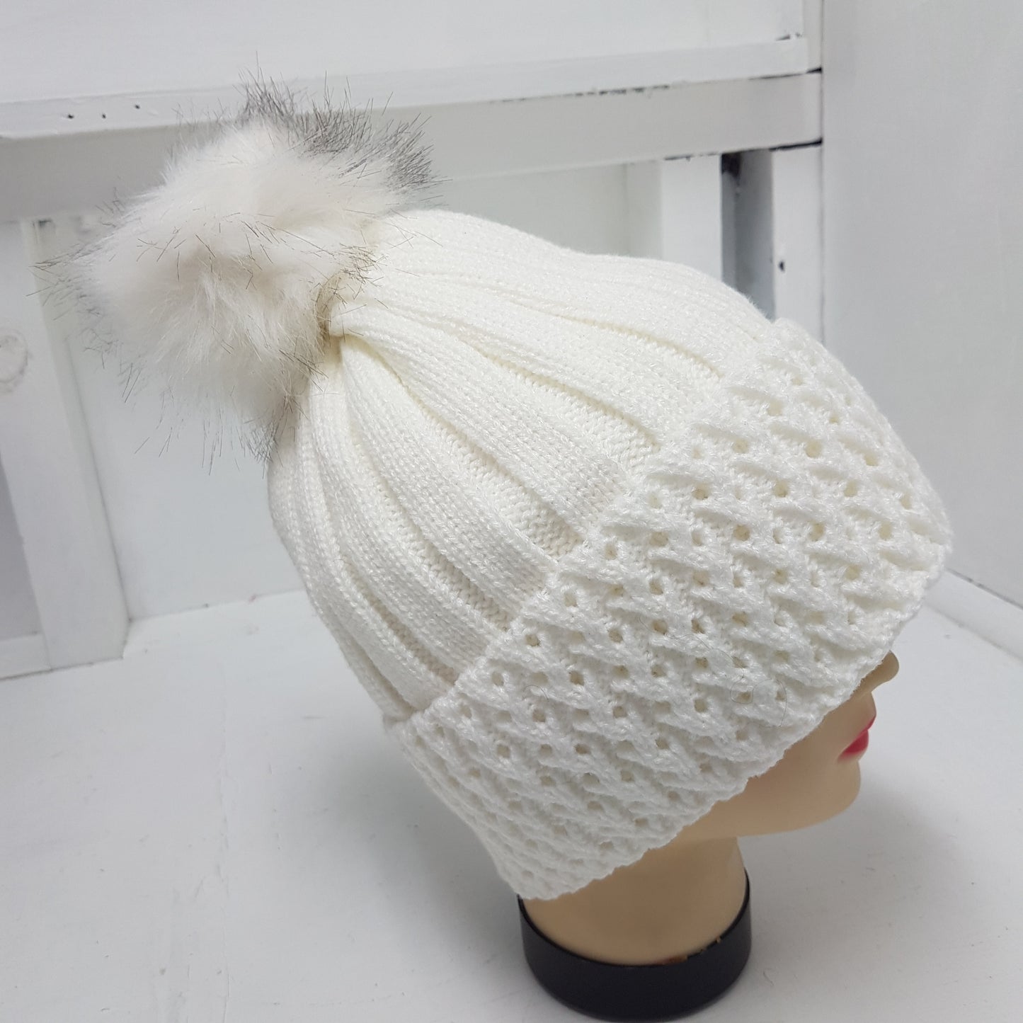 White Pom Pom Beanie