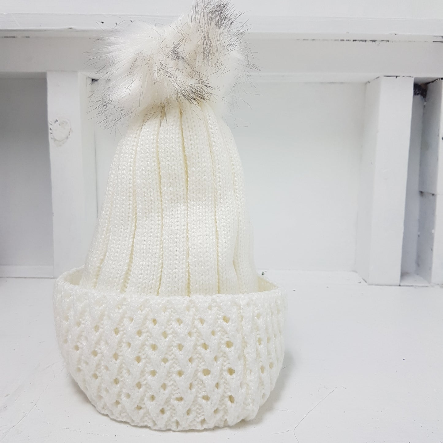 White Pom Pom Beanie