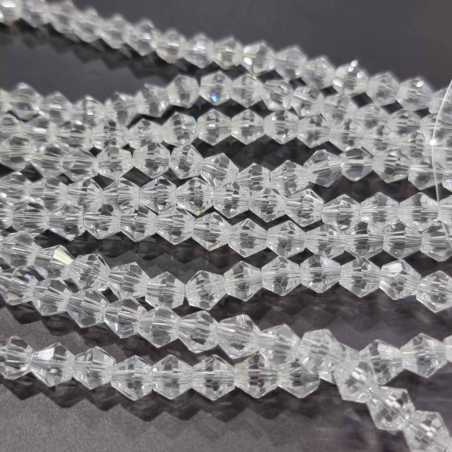 6mm Clear Glass Bicones