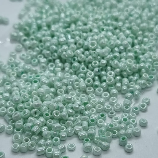 15g 15/0 Pale Turquoise Seed Beads