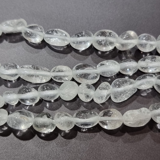 Clear Quartz Gemstone Nugget Beads