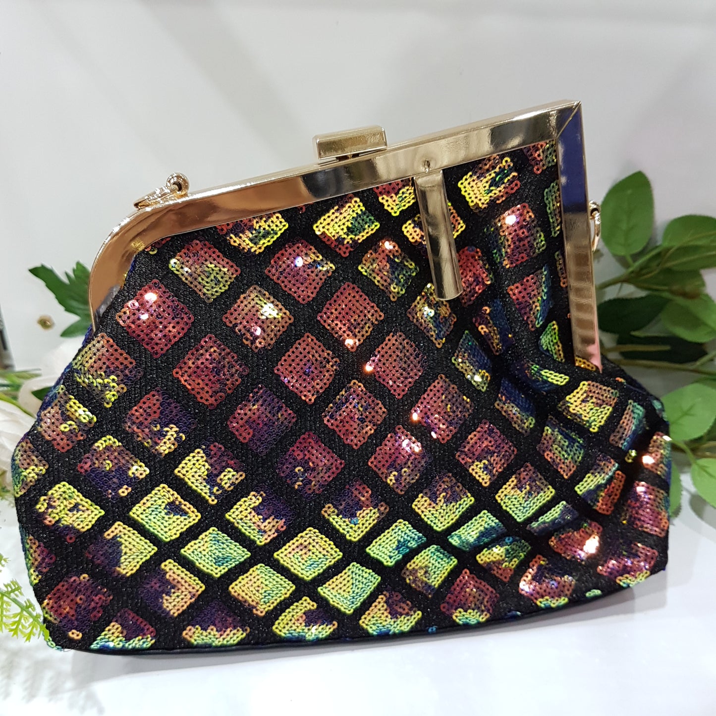 Colourful Glitter Sequin Clutch Purse