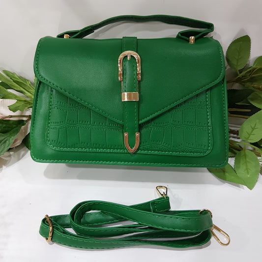 Stone Pattern Green Handbag