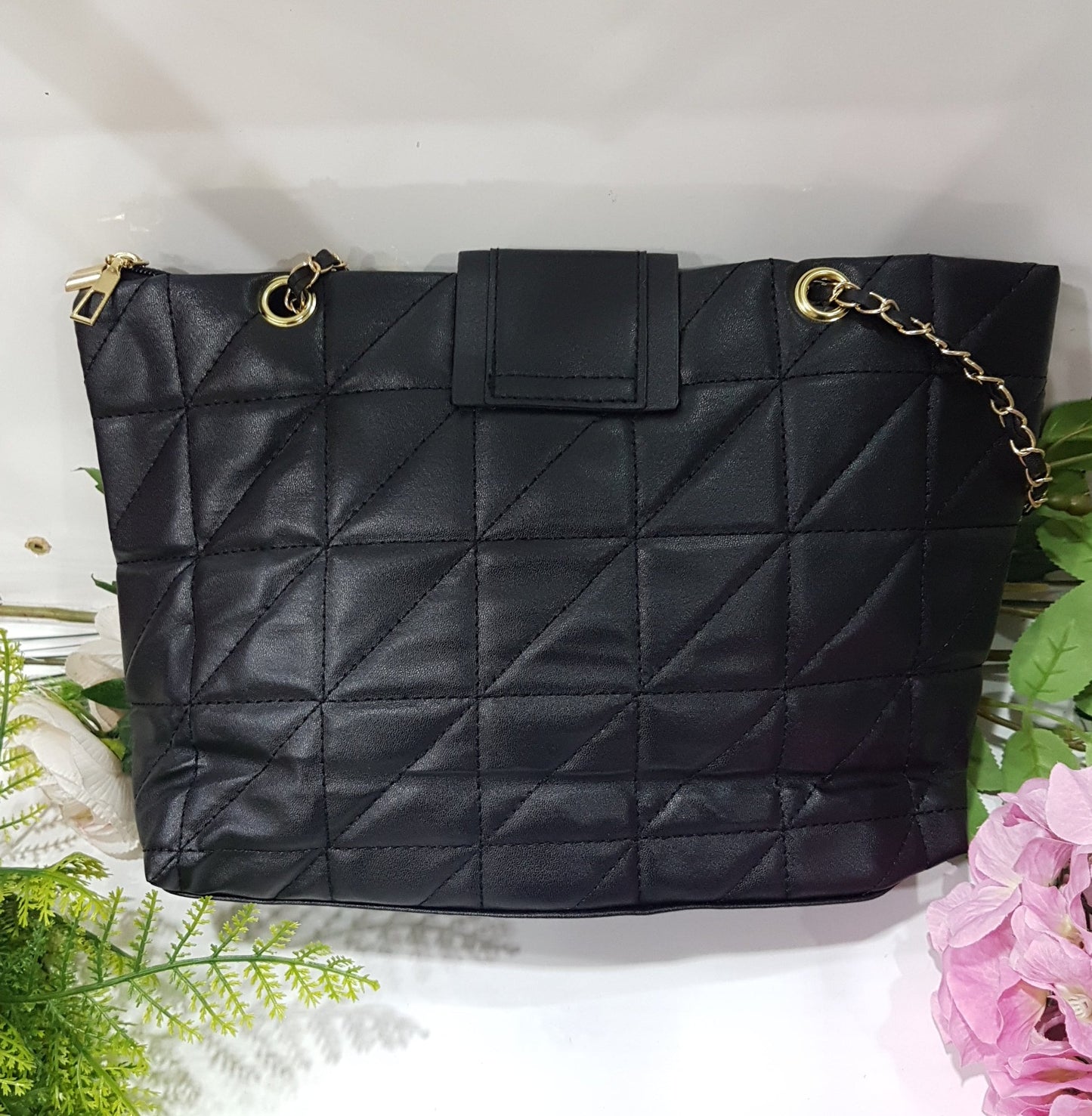 Black Rhomboid Underarm Bag