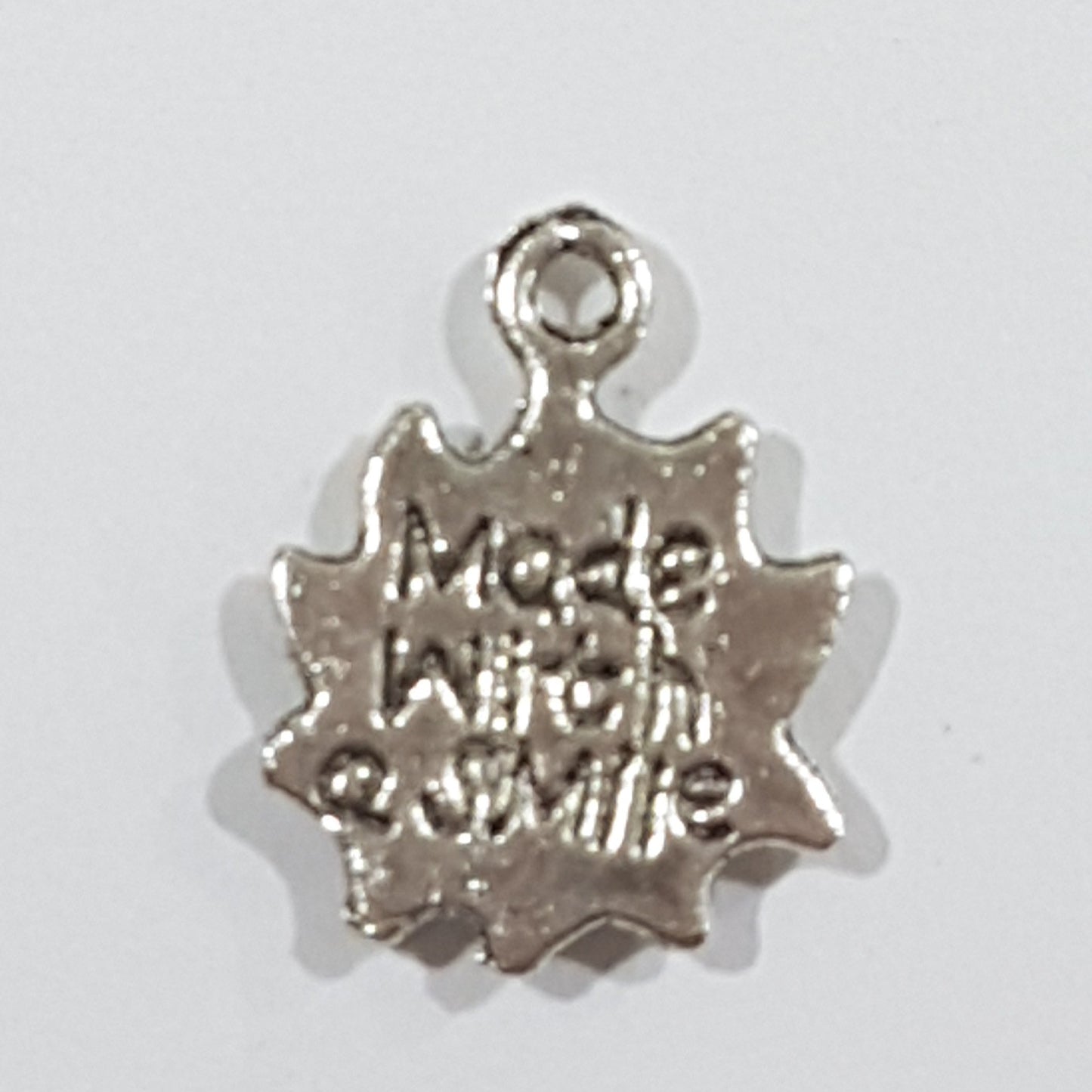 Silver Sun Charm 'Made With A smile'