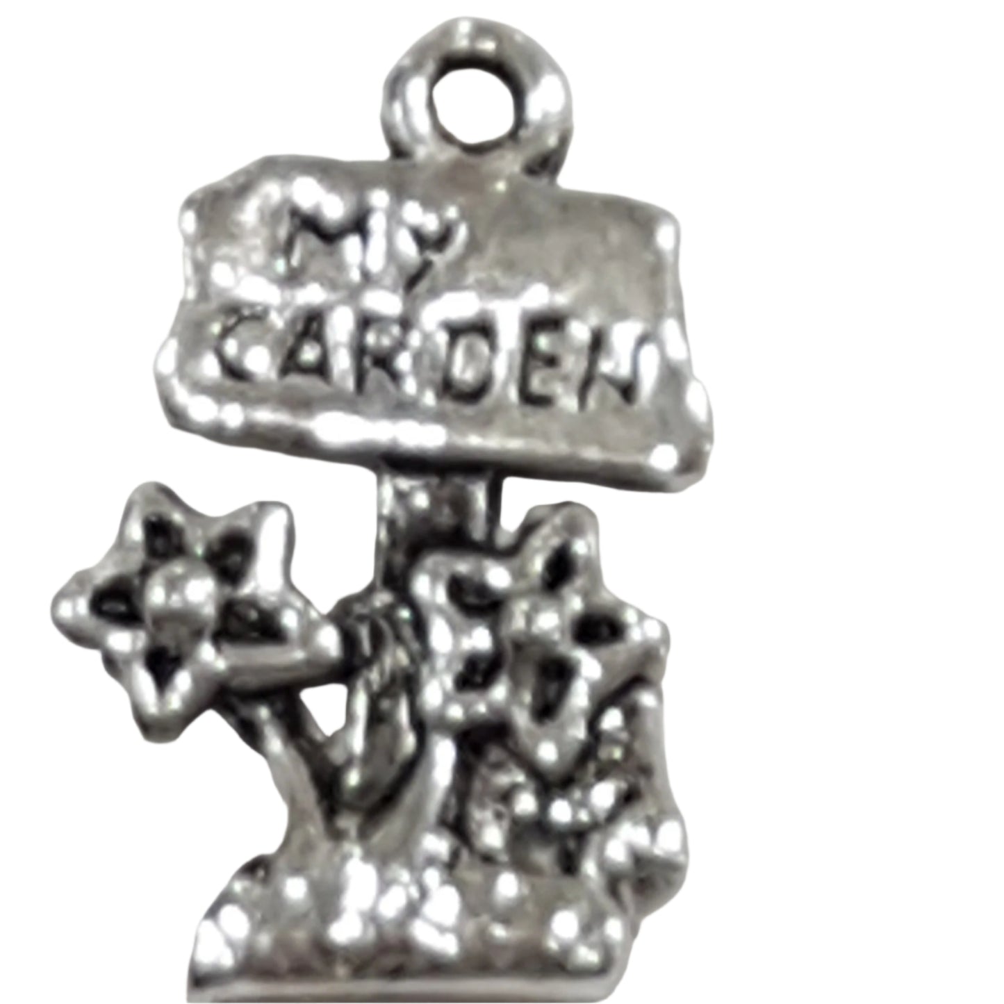 Silver 'My Garden' Sign Charm