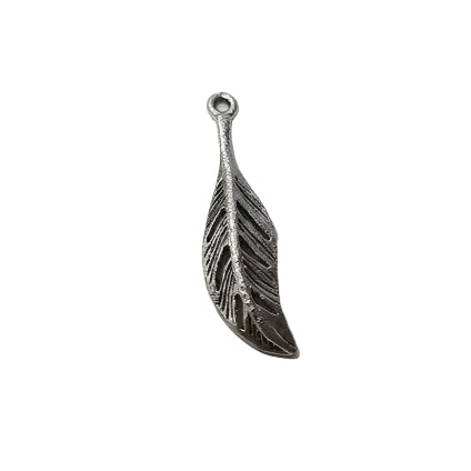 Thin Silver Leaf Charm Artisan Boutique