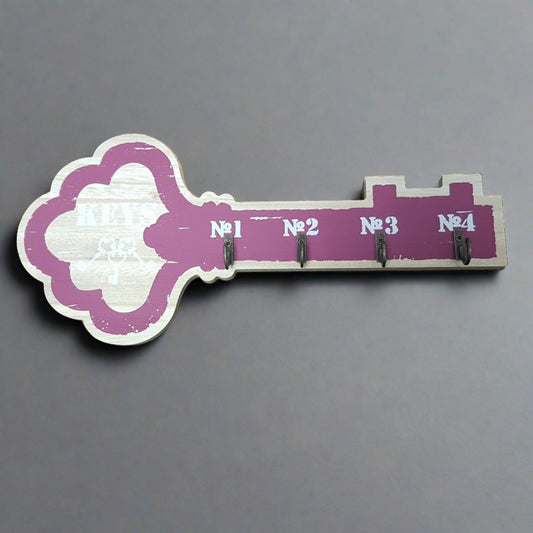 Purple Wooden Key Holder