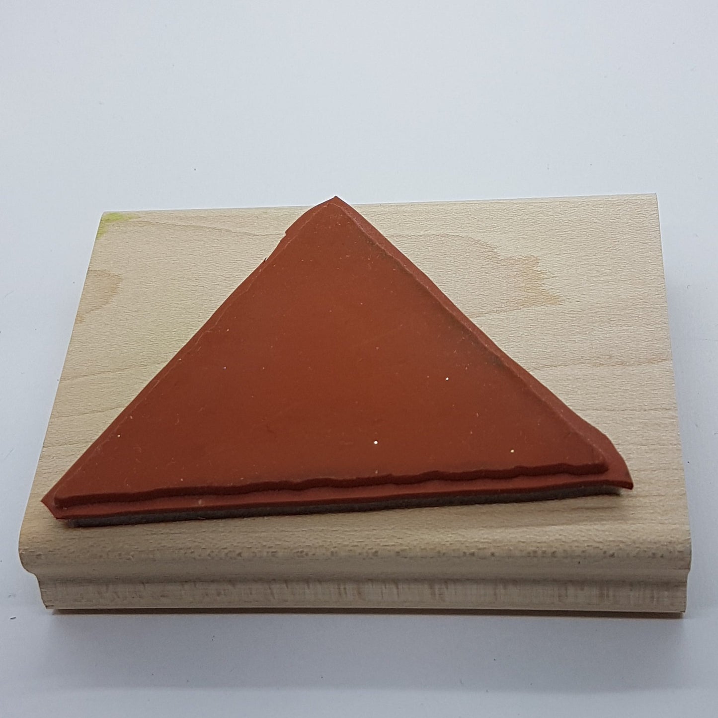 Solid Triangle Wooden Rubber Stamp