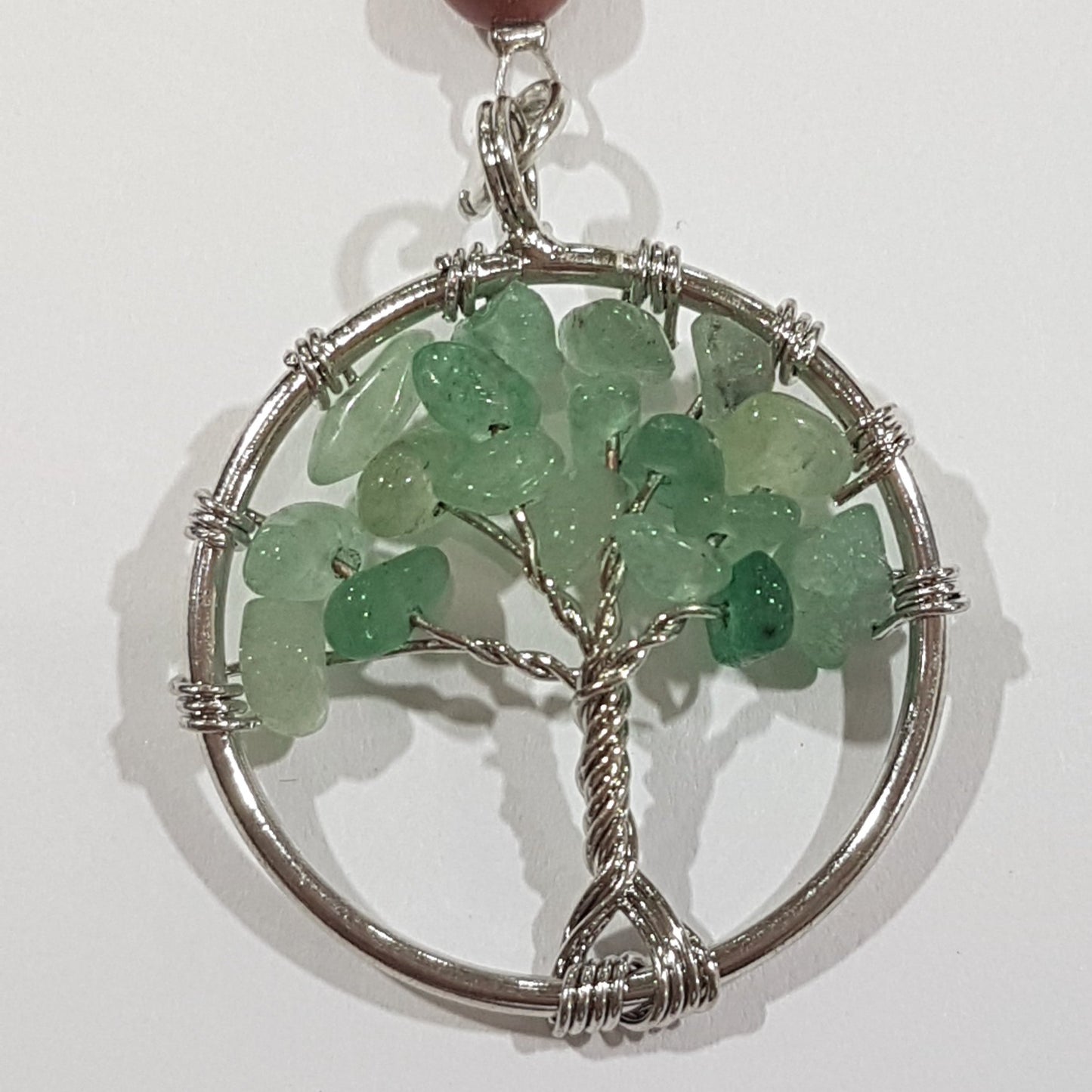 Green Aventurine Tree Of Life Key Ring