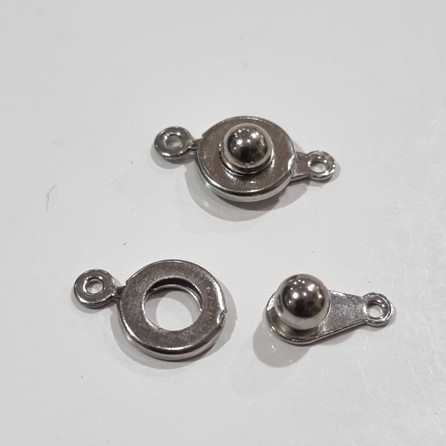 4pc Silver Ball and Socket Clasps