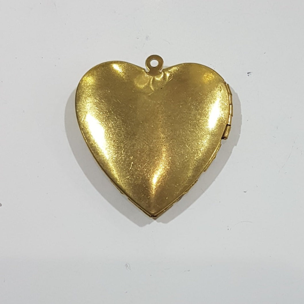 Large Brass Heart Locket