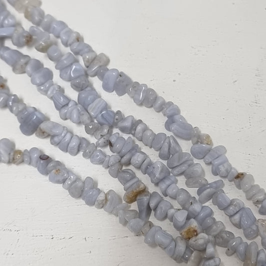 Blue Lace Agate Gemstone Chip Bead