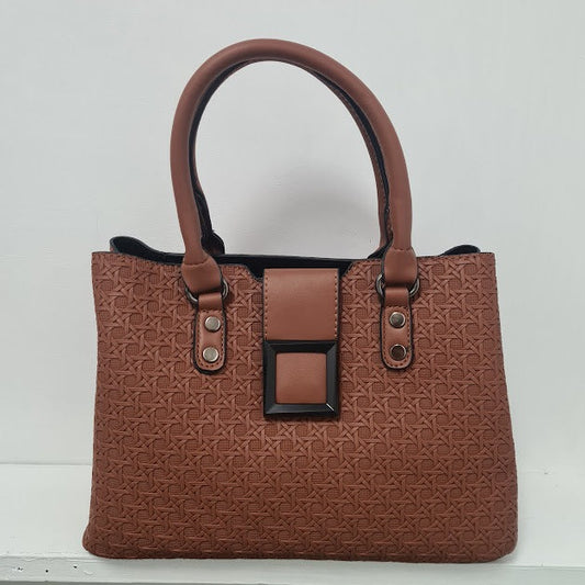 3pc Brown Leather Handbag