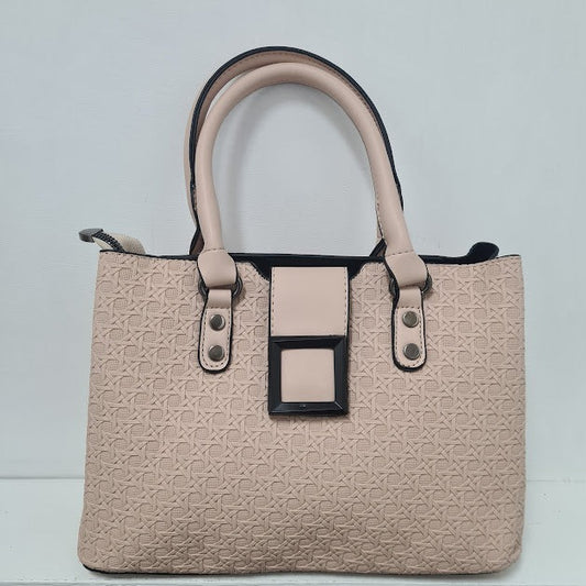 3pc Beige Leather Handbag
