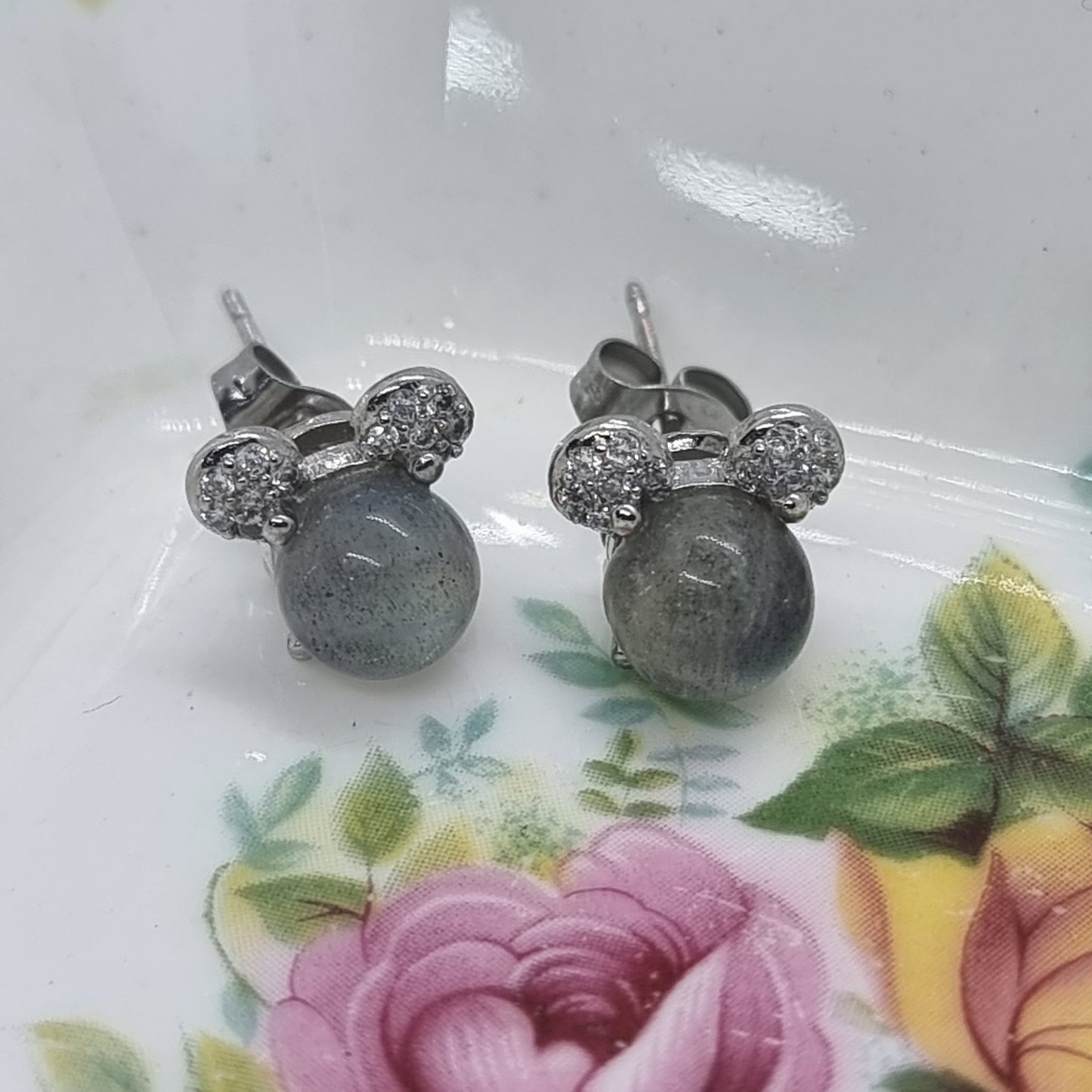 Moonstone Stud Earrings