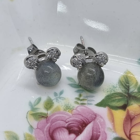 Moonstone Stud Earrings