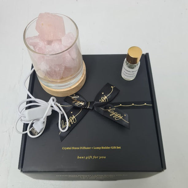 Rose Quartz Diffuser & Lamp Holder Gift Set