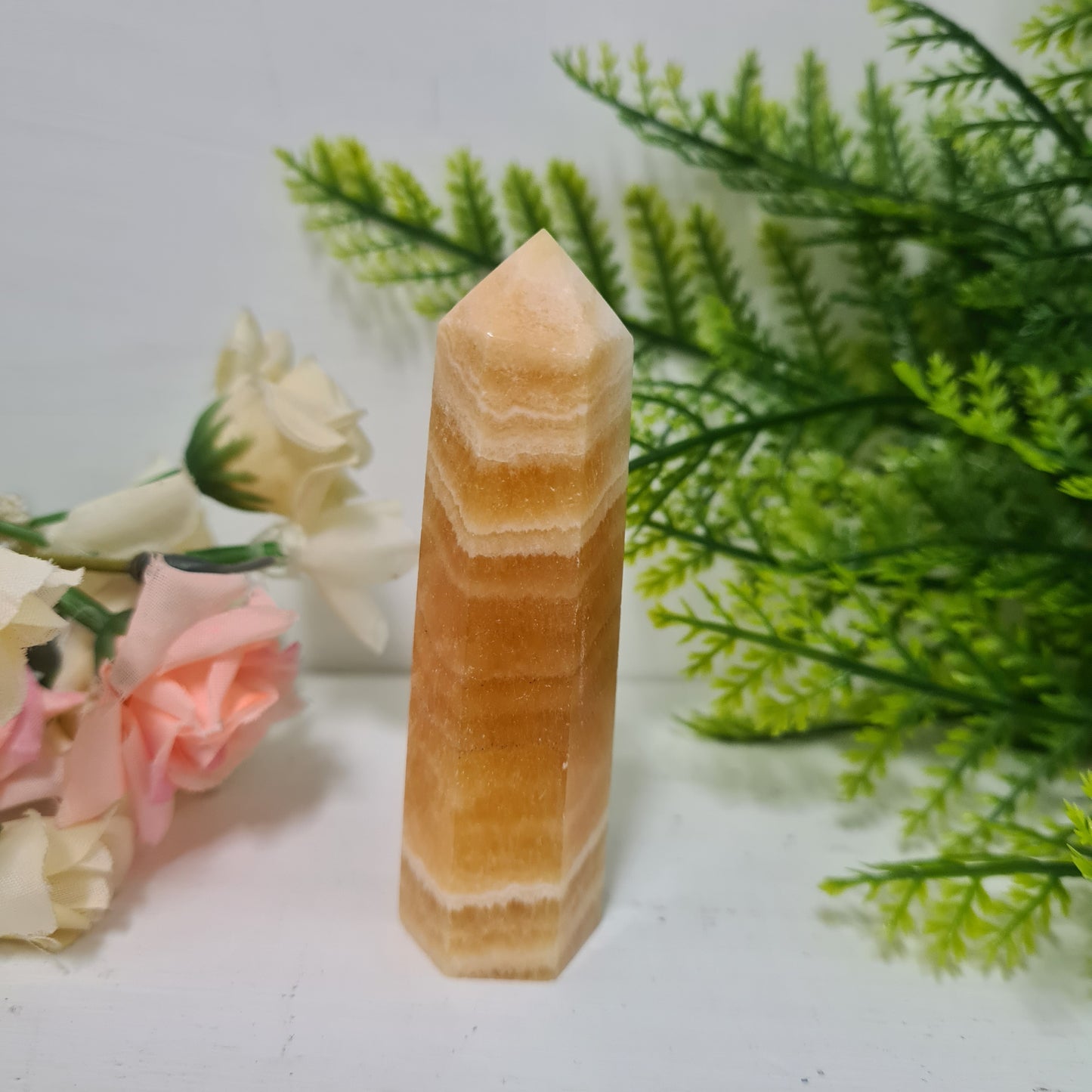 Orange Calcite Gemstone Point