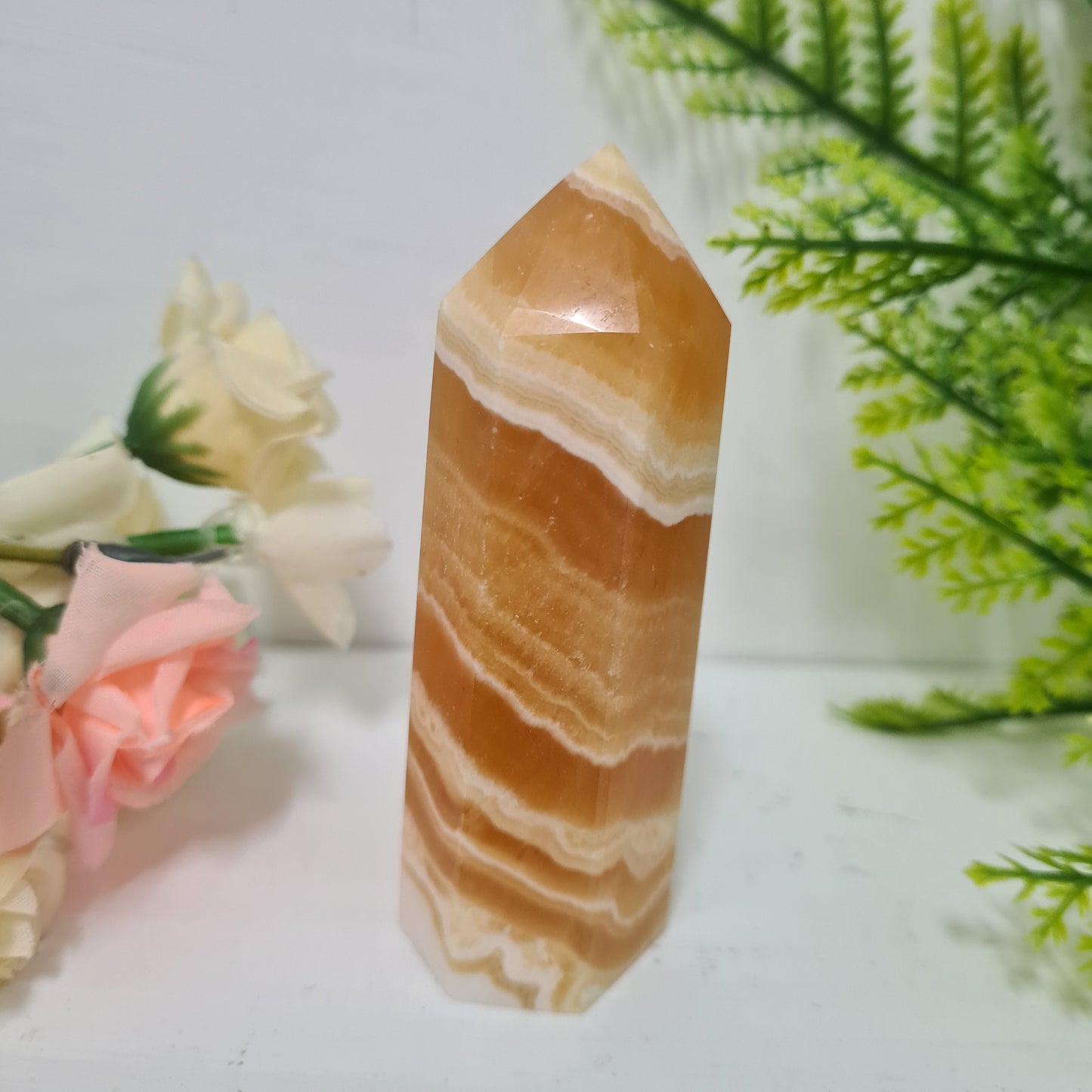 Orange Calcite Gemstone Point