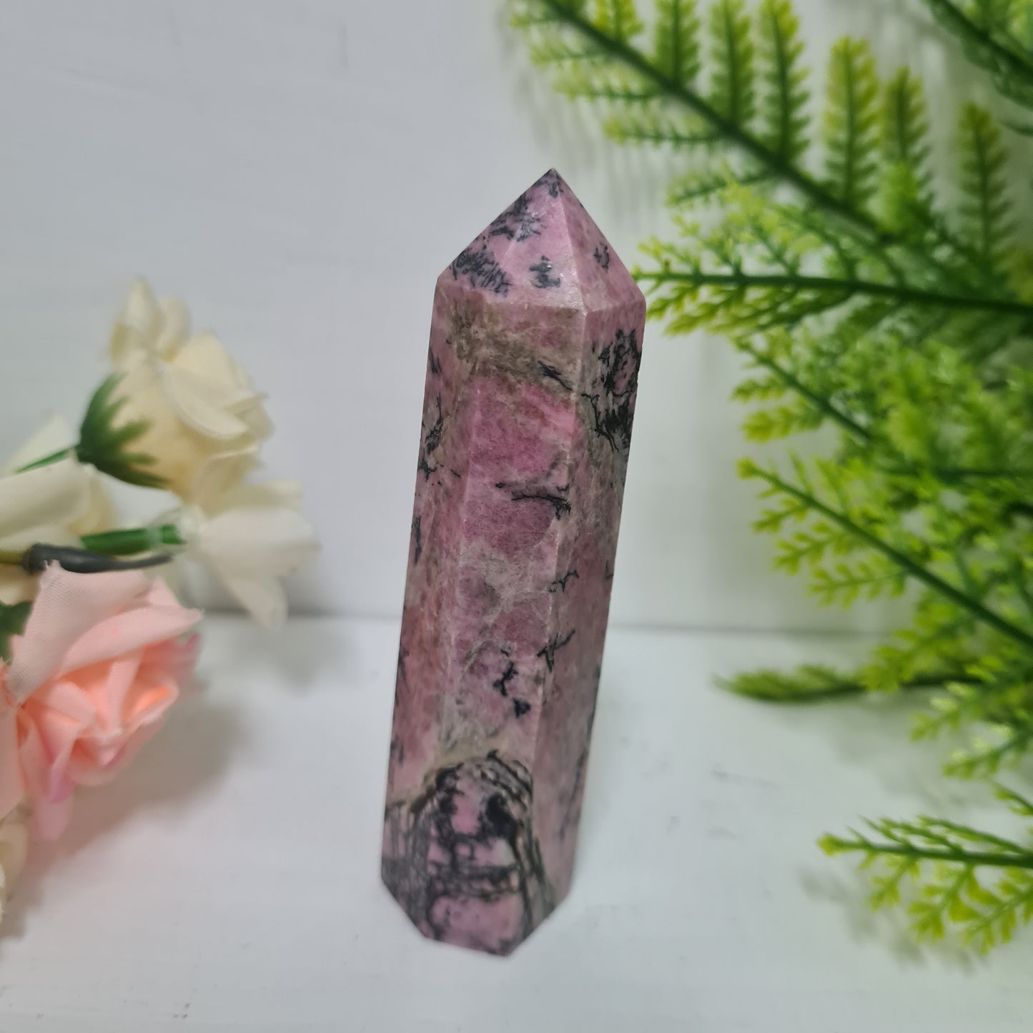 Rhodonite Gemstone Point