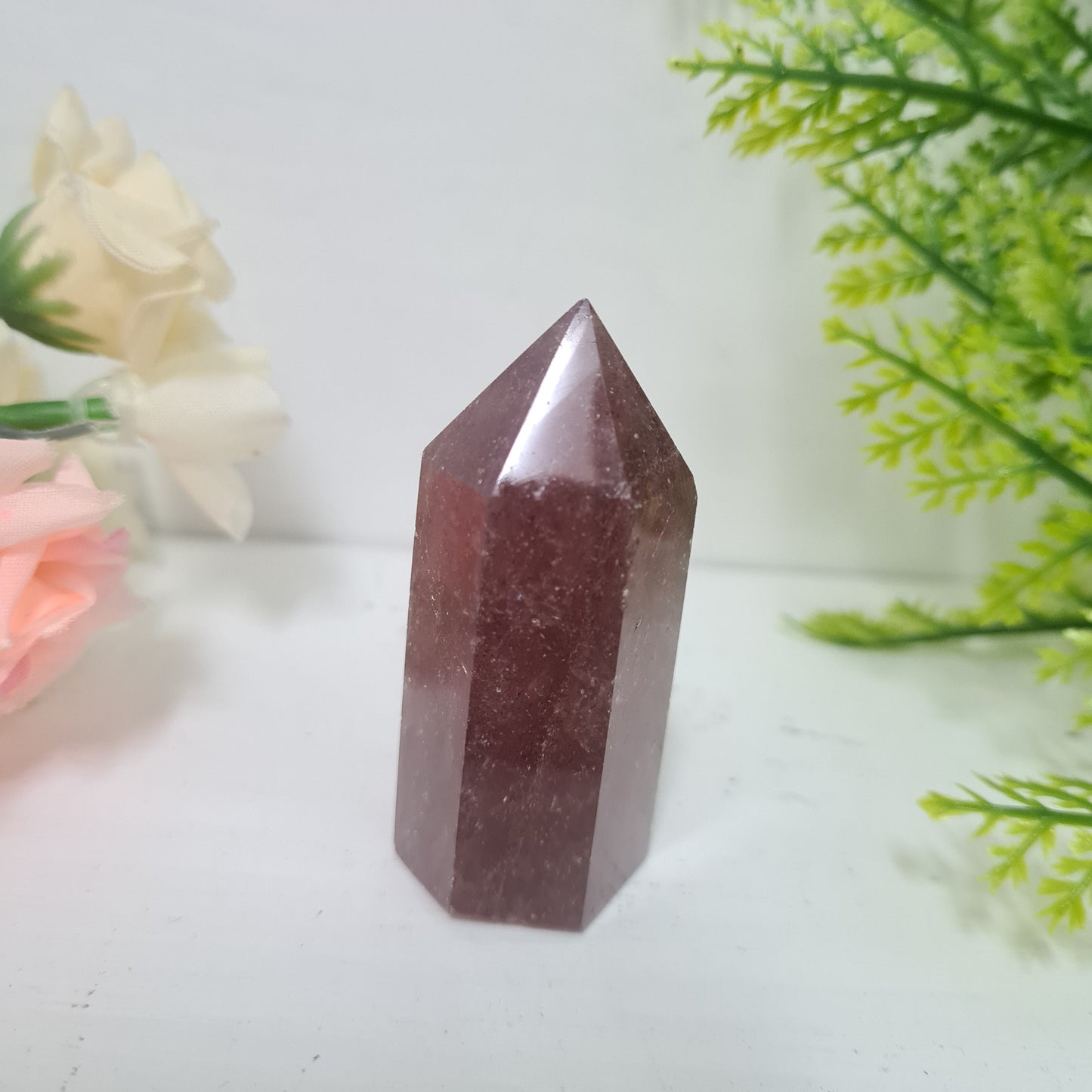 Strawberry Quartz Gemstone Point