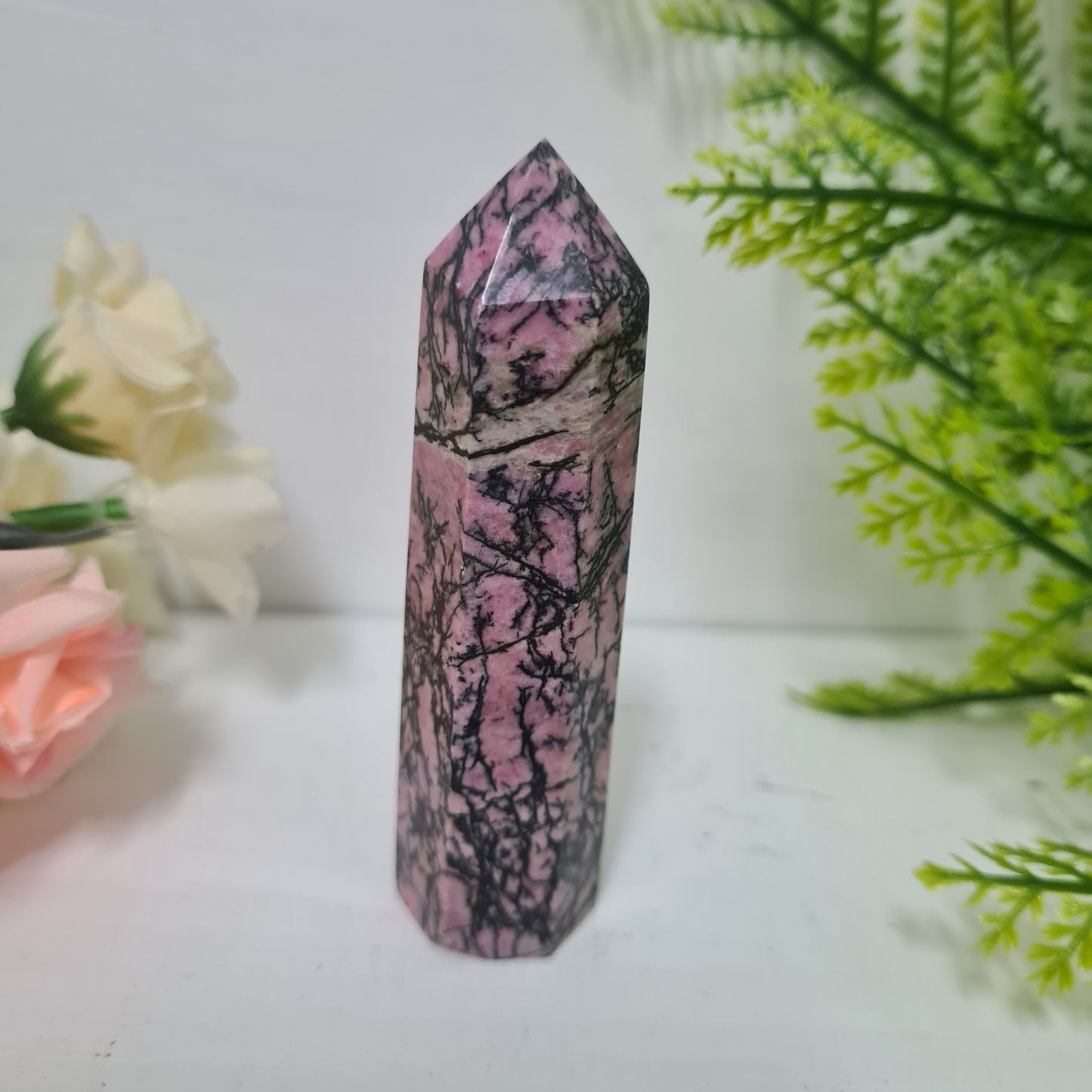 Rhodonite Gemstone Point