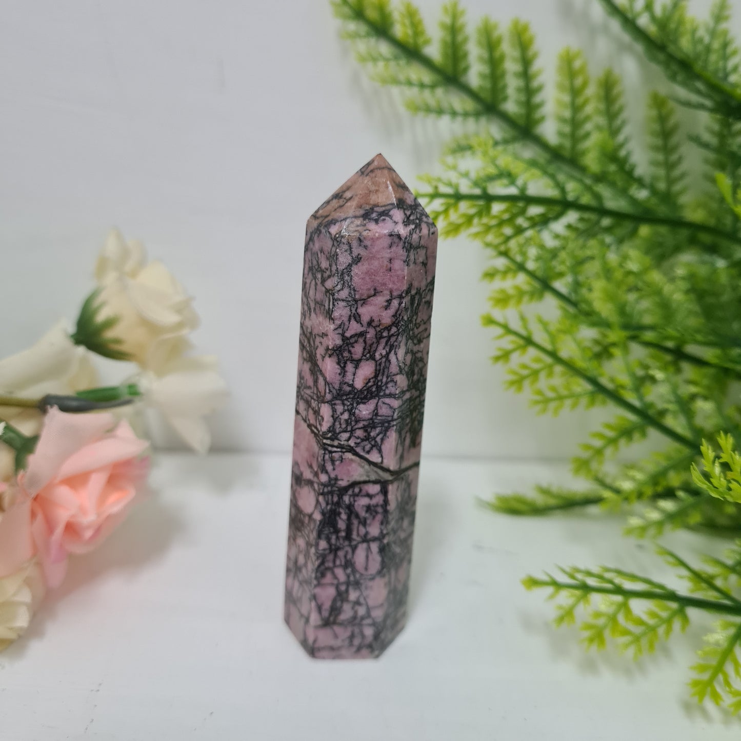 Rhodonite Gemstone Point