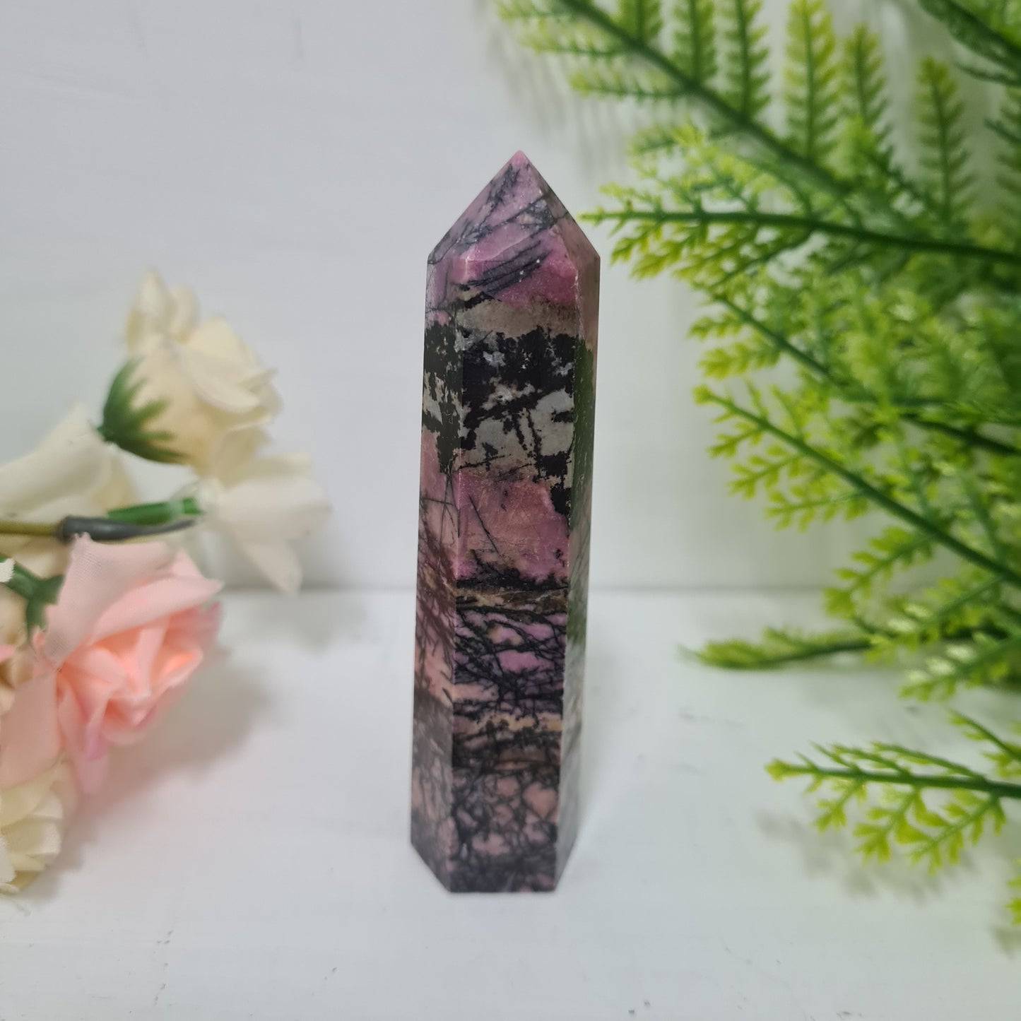 Rhodonite Gemstone Point