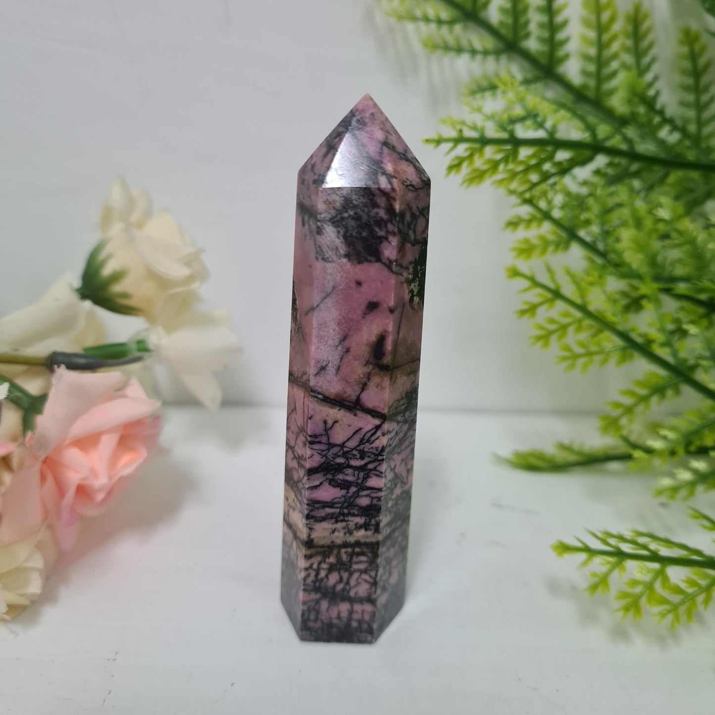 Rhodonite Gemstone Point