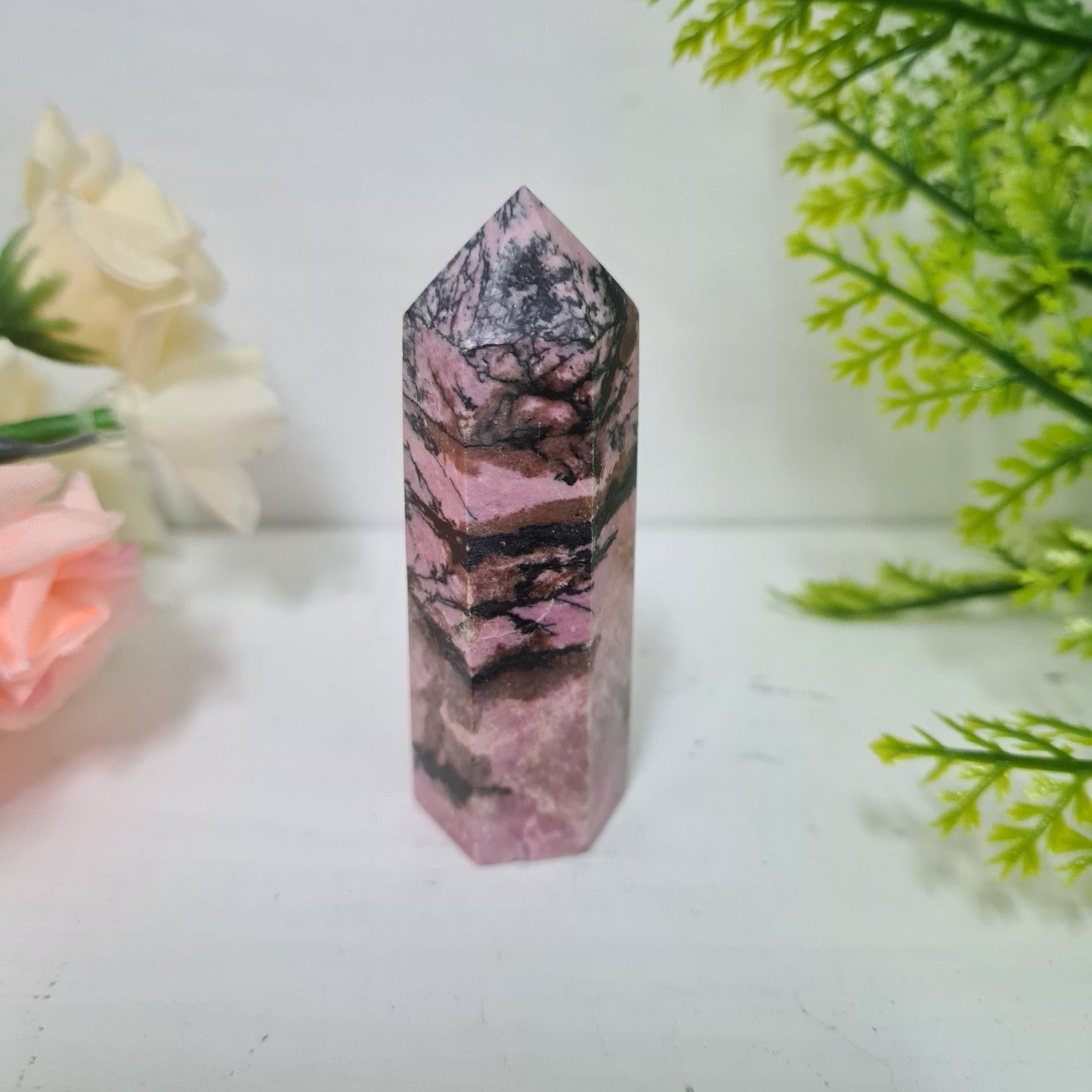 Rhodonite Gemstone Point