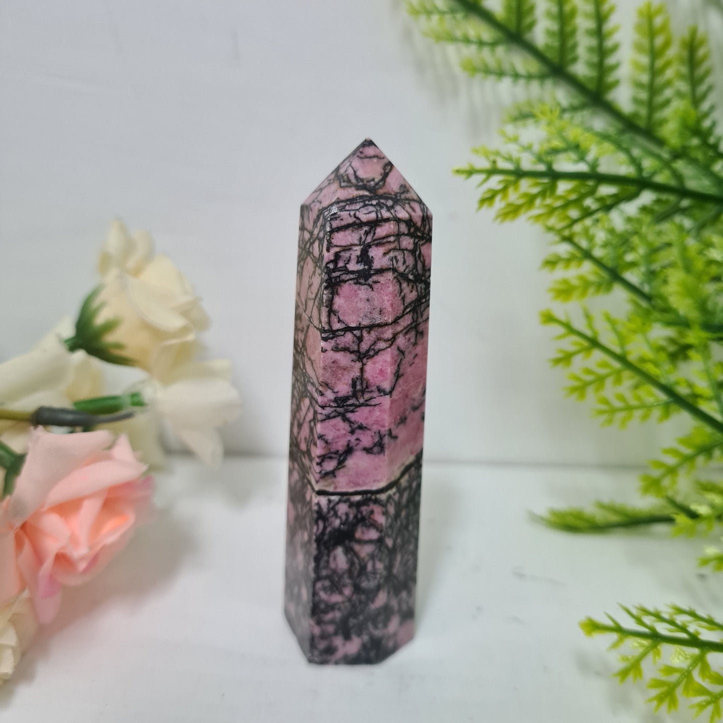 Rhodonite Gemstone Point