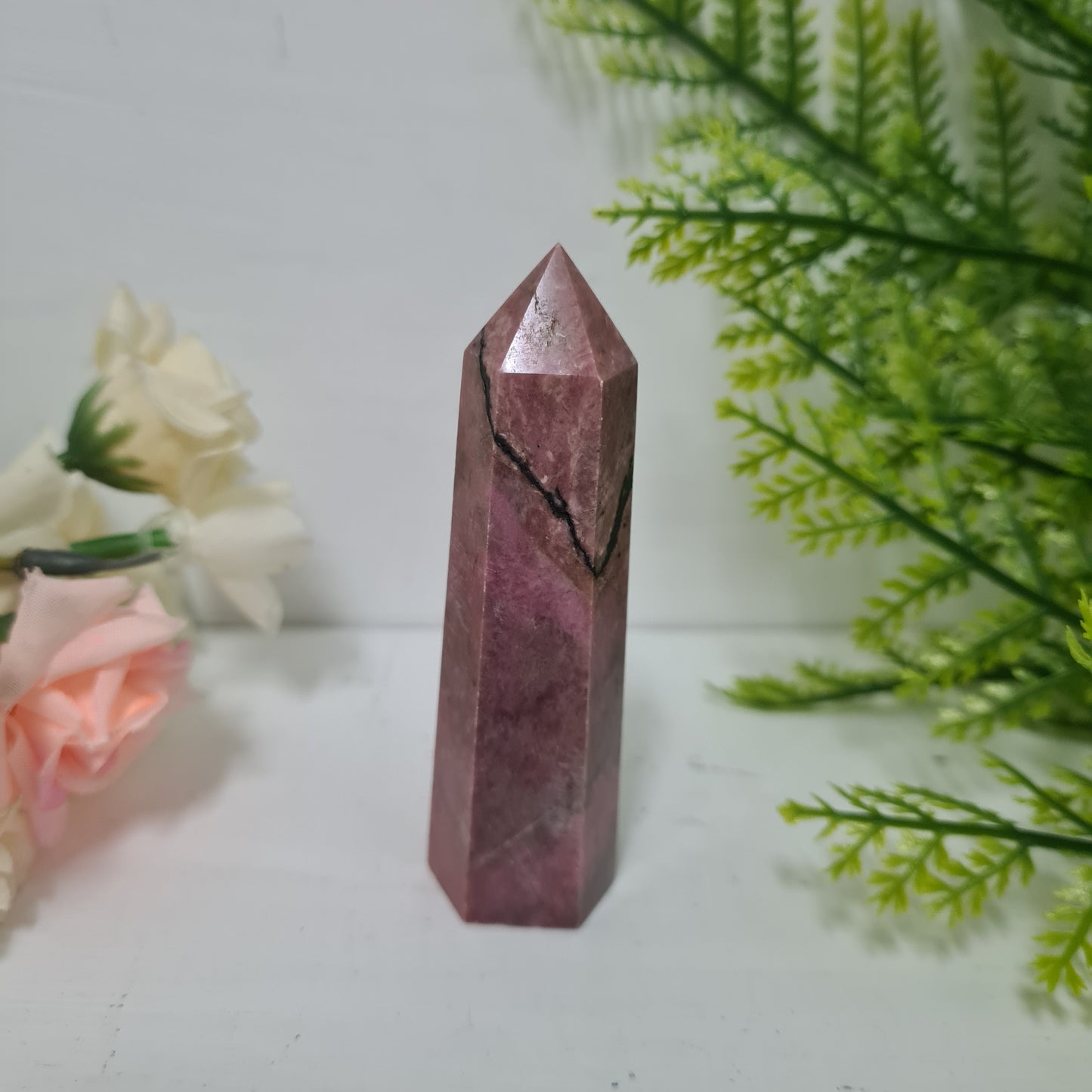 Rhodonite Gemstone Point