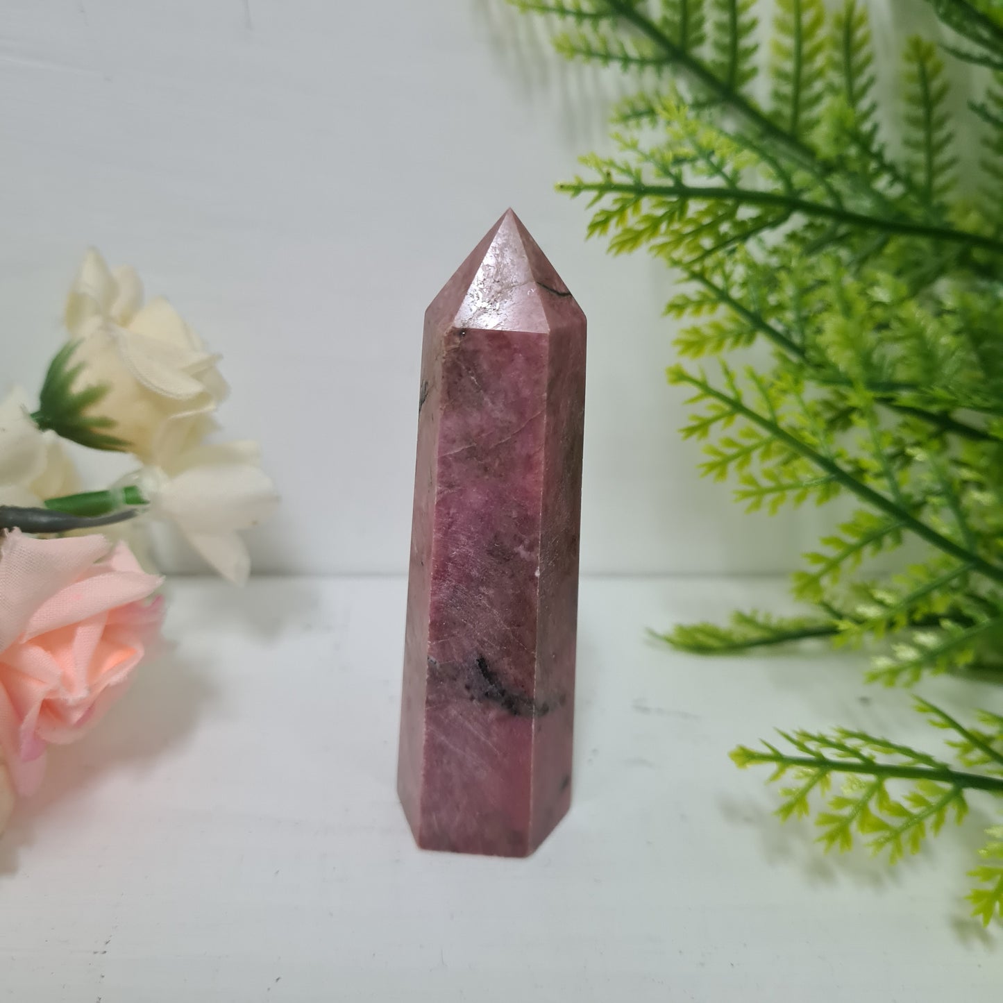 Rhodonite Gemstone Point