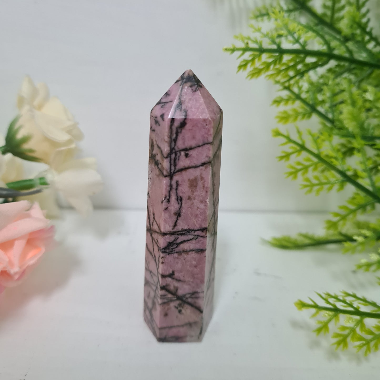 Rhodonite Gemstone Point